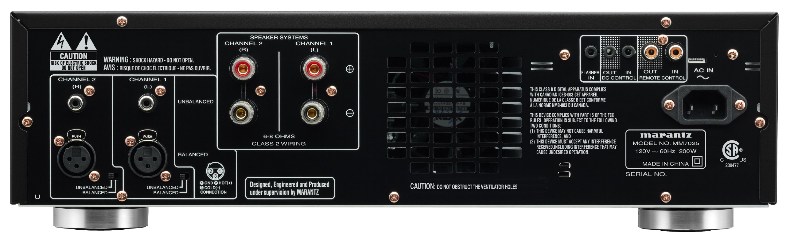 Amazon.com: Marantz MM7025 Stereo Power Amplifier | 2-Channel